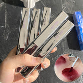 Yickyue Fashionable Silver Tube Mirror Lip Gloss Cool Plum Red Moisturizing Nude Lipgloss Liquid Lipstick Long Lasting Makeup Cosmetics