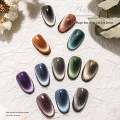 Mystery Armor 2022 New Magic Box Wide Cat Eye Nail Polish Glue Smoothie Universal Spar Cat Eye Glue Universal Colorful Cat Eye