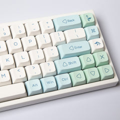 133 Keys Ice Mint Keycaps PBT Dye Sublimation XDA Profile For MX Switch Mechanical Keyboard 61/64/68/87/96/104/108 XDA Keycaps