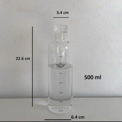 Minimalist Advanced Graduated Water Cup Bottle Ins Style Water Bottle With Cover Portable Glass Transparent Lovely Gift Kettle