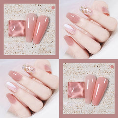 1 Bottle 36 Colors Translucent Jelly Nail Gel Polish 7.5ml Lasting Ice Through Pink White Crystal Varnish Soak Off Gel Manicure