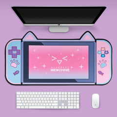 Big Mouse Pad Cute Cat Ears Desk Pad Thicken Computer Games Non-slip Pink Girl Cartoon Super Cute For Girl Game Boy 80CM*40CM