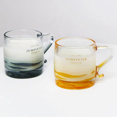 Yickyue Creative Tiger Pattern Glass Cat Claw Thick Bottom with Handle High Value Ins Style Home Breakfast Milk Cup Water Glass