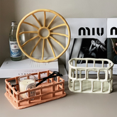 Stylish Hollow Fruits Basket Nordic Storage Tray for Snacks Bread Candy Multictional Resin Foods Plate Desktop Decor Ornaments