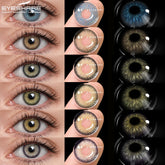YICKYUE - 1Pair Color Contact Lenses Colored Contacts for Eyes Brown Colorful Eyes Lenses Yearly Cosmetic Makeup Eye Contact Lens
