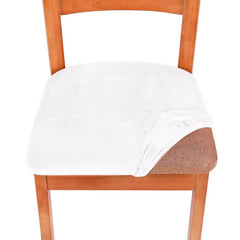 1/2/4/6Pcs Velvet Stretch Chair Seat Cover Spandex Elastic Seat Covers For Dining Room Chairs Home Simple Seat Covers For Chairs