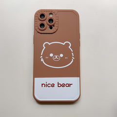 Cartoon 3D bear protective cover for iphone 13 mini 12 11 pro max 8 7 plus x xr xsmax se2 soft silicone shockproof phone case