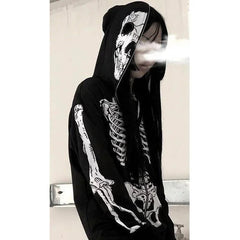 Hearujoy Y2k red bulk items wholesale lots clothes Women Gothic zipper hoodie Sweatshirt women and men bulk items wholesale lots tops
