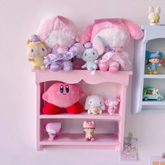 Yickyue Living Room Storage Shelf Girls Bedroom Wall Decoration Shelf Children's Desk Desktop Finishing Tools Doll Model Display Stand