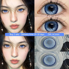 YICKYUE - 1 Pair Natural Contact Lenses For Eyes Blue Eye Lenses Prescription Myopia High Quality Beauty Pupils Free Shipping
