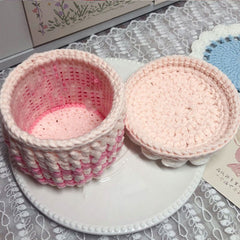 YICKYUE - Strawberries Cake Storage Box for Girlfriend Hand-Woven Cartoon Cute Homemade