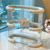 YICKYUE - High-grade light luxury cup holder dining table drinking glass shelf coffee cup storage desktop mug perfume storage rack