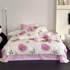 YICKYUE - Vintage Butterflies Y2K Aesthetic Bedding Set