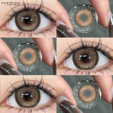 YICKYUE - 1Pair New Colored Contact Lenses for Eyes Natural Contact Lenses Blue Eye Lenses Gray Pupils Yearly Green Cosmetic Lens