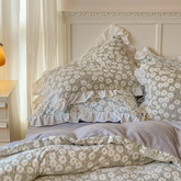 YICKYUE - Pastel Daisy Bedding Set - Sage Green