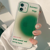 Green Gradient phone case for iphone 7 8 plus x xs max xr se 11 12 pro max mini ins silicone cases cover cute cover capa