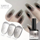 YICKYUE - Jelly Gel Nail Polish Transparent Nude Soak Semi-permanent Varnish Top Coat Gel Polish Nail Art All for Manicure