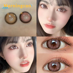 YICKYUE - Thai Brown Myopia Prescription Soft Colored Contact Lenses For Eyes Small Beauty Pupil Make Up Natural Yearly