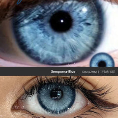 YICKYUE 1 Pair Green Contact Lenses for Eyes Beauty Pupils Lenses Eye 14.2mm Yearly Use Fashion Blue Colored Contacts Lenses Green