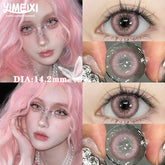 YICKYUE - New 1 Pair Colored Contacts Lenses for Eyes Fashion Pink Contact Lens with Diopters Prescription Korea High Quality Lens