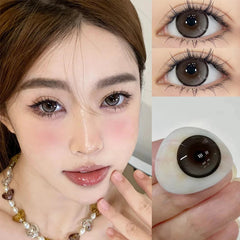 YICKYUE - 1 Pair Fashion Color Contact Lenses for Eyes High Quality with Diopter Myopia Natural Soft Beauty Pupil Fast Delivery