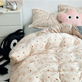 Yickyue Velvet Warm Bedding Set for Winter Big Eyes Flannel Fleece Duvet Cover Set with Sheets Single Double Quilt Cover Sets