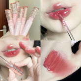 Yickyue Mirror Watery Lip Gloss Lip Glaze Transparent Glass Lip Liquid Lipstick Lipgloss Moisturizing Natural Rosy Gloss Lip Care