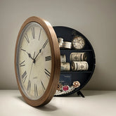 Vintage Hidden Safe Wall Clock with Jewelry Storage Box European Home Decor Hanging Clock Room Gift Clock Safe Wall Clock