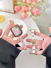 Shell Pattern Creative Women Bracelet Watch Strap Suitable For Apple Watch 7 Strap For iwatch Strap 6 5 4 SE 3 41mm Metal Strap