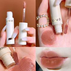 Yickyue 9 Colors Nude Matte Lip Gloss Chocolate Waterproof Lipstick Long Lasting Women Red Lip Tint Velvet Lip Glaze Cosmetics Wholesale