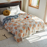 Nordic 100% Pure Cotton Muslin Summer Pure Cotton Office Home Sleeping Sofa Bedding Throw Soft Travel Breathable Gauze Blankets