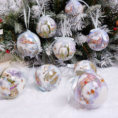 Yickyue 6PCS Xmas Tree Hanging Ball Ornament Decorations Gift New Year Navidad Eazy Hang Ball Bauble DIY Xmas Party Christmas