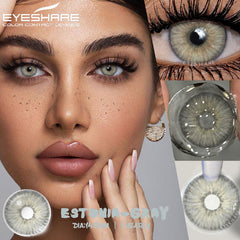 YICKYUE - 1Pair Colored Contact Lenses for Eyes Gray Pupis Blue Lens Green Eye Lenses Yearly Fashion Lenses Cosmetic Eye Contacts