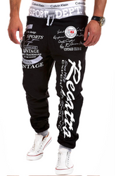 Hearujoy Words Printed Streetwear Jogger Pants