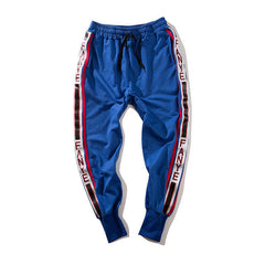 Hearujoy Side Striped Elastic Waist High Street Jogger Sweatpants