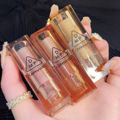 Yickyue Matte Lipstick Amber Transparent Square Tube Lipstick Waterproof Lip Gloss Long Lasting Non-Stick Cup Lip Tint Korean Cosmetics