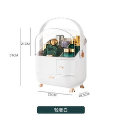 Transparent Cosmetic Storage Box Large Capacity Makeup Drawer Type Skincare Lipstick Organizer Elegant Jewelry Container