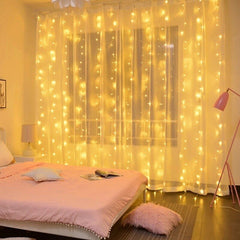 New Year 2022 Festoon Led Light Curtain Christmas Holidays New Year's Decor Noel Christmas Ornaments Decoration for Bedroom