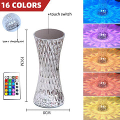 ZCUU Crystal Projector Desk Atmosphere Night Light USB Led Table Lamp Room Decor Nights Lamp Lights For Bedroom Home Decoration