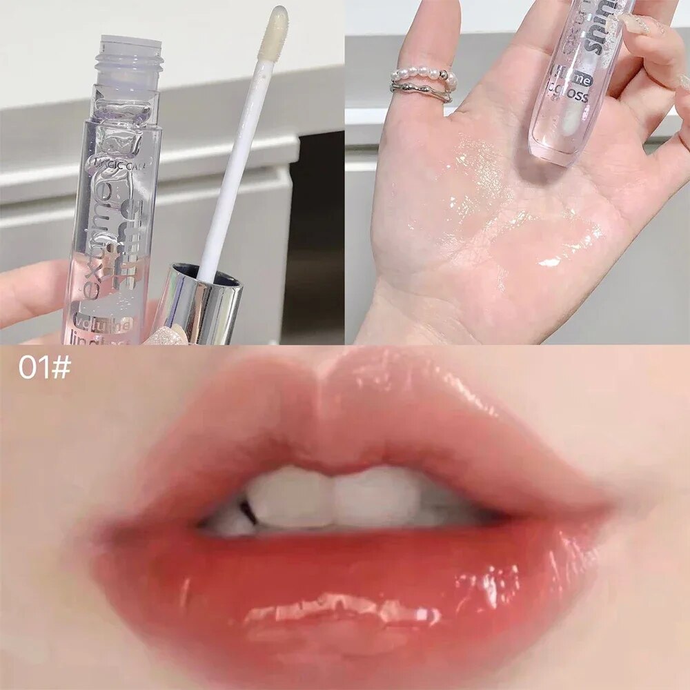 YICKYUE  Lasting Mirror Pearl Diamond Lip Gloss Waterproof Moisturizing Liquid Lipstick Shine Glitter Lip Gloss Women Makeup Cosmetics