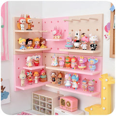 W&G DIY Shelves Wall Storage Rack Hole Plate Storage Shelf Living Room Kitchen Bedroom Hanging Multi-layer Wall Shelf Storage