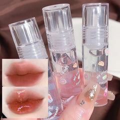 YICKYUE  -  Waterproof Mirror Pearl Lip Gloss Long Lasting Moisturizing Lipstick Shine Glitter Transparent Lip Gloss Korean Makeup Cosmetic
