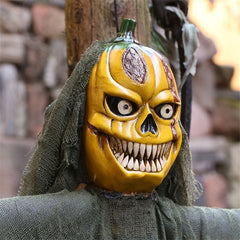 Super Big Size Hanging Ghost Halloween Horror Witch Dolls Electric Toys Voice Control Prop Scary pumpkin head Home Garden Decor