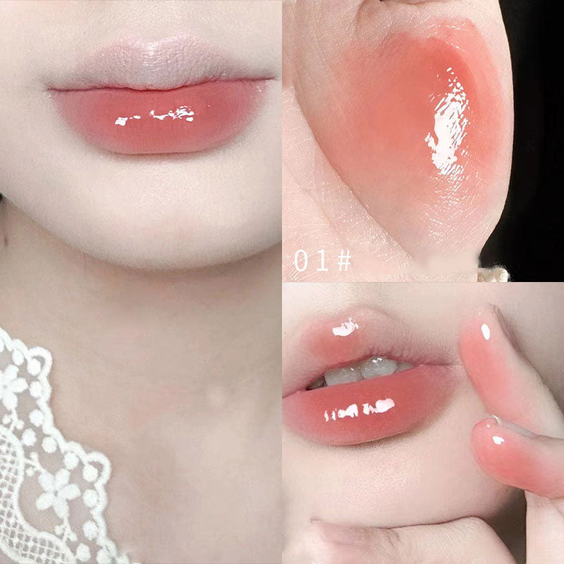 YICKYUE  Water Mirror Lip Gloss Sexy Naked Lip Plumper Extreme Low Saturation Glass Lip Jelly Lipstick Makeup Korean Cosmetic