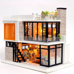 DIY Doll House Wooden Doll Houses Miniature Dollhouse Furniture Swimming Pool Kit Building villa Toy for children Christmas Gift