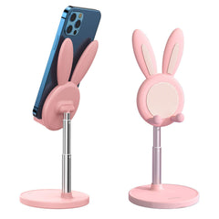 Cute Bunny Phone Holder Desktop Cell Phone Holder Stand Height Angle Adjustable Phone Stand Support Most Mobile Phone or Tablet