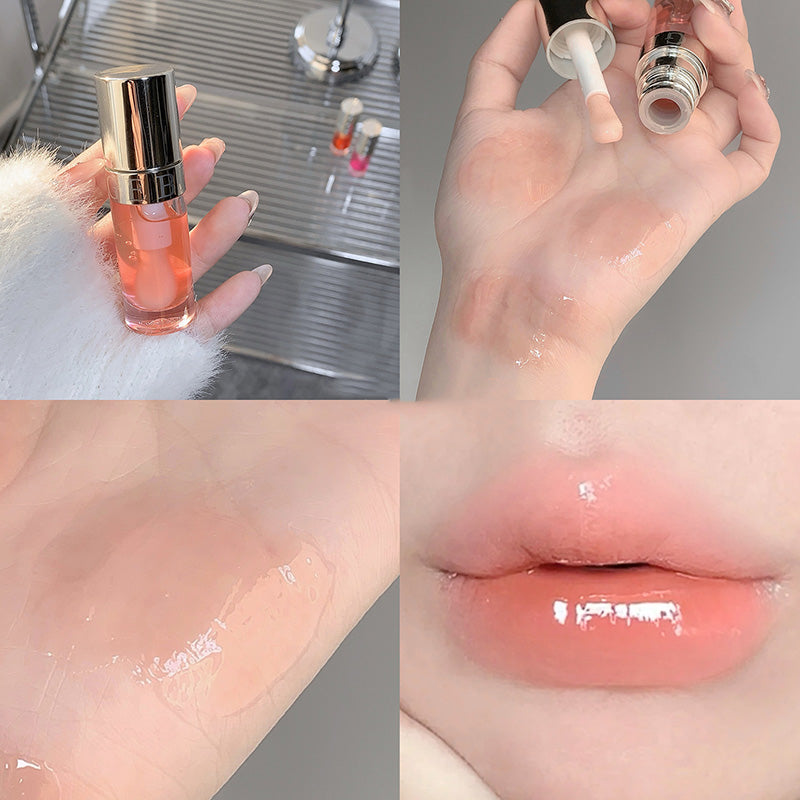 YICKYUE  -  Transparent Crystal High Gloss Lip Gloss Mirror Water Gloss Jelly Plumper Lip Oil Moisturizing Liquid Lipstick Women's Cosmetics