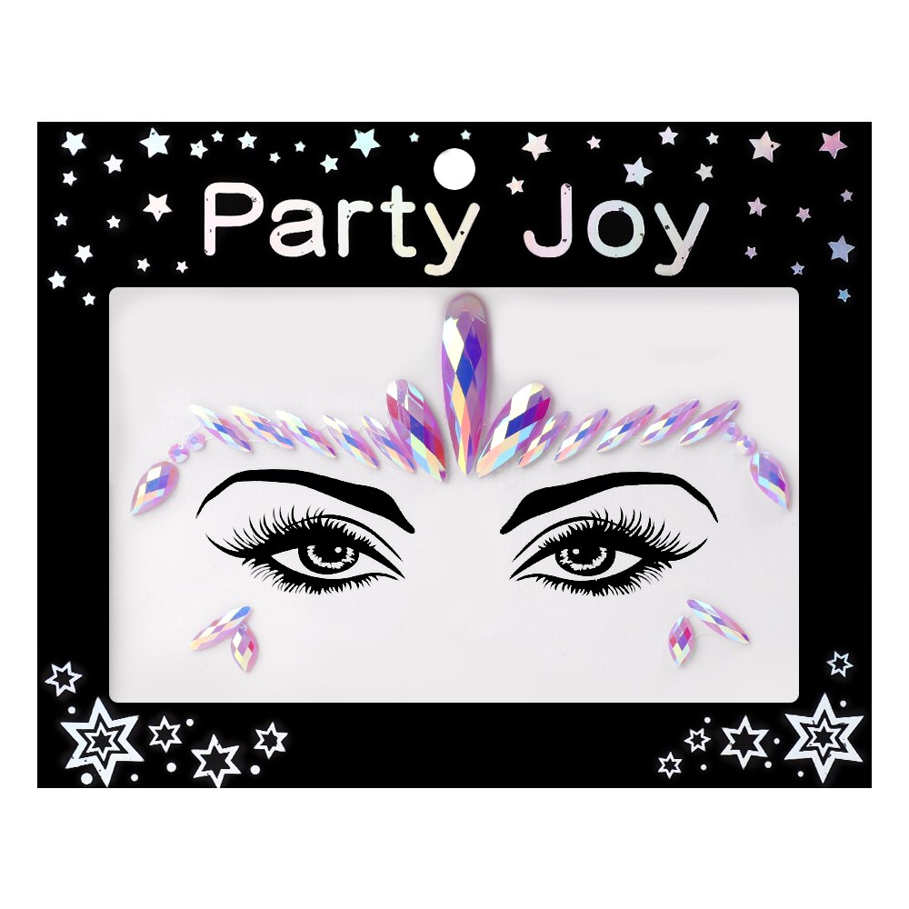 1 Sheet Glitter Face Jewels Stickers Diamond Party Makeup Body Art Eyeliner Jewelry Sticker Eyes Tattoos Rhinestones Beauty