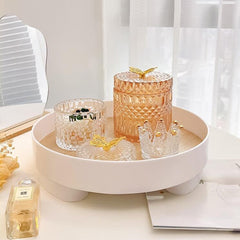 Round Decorative Trays Modern Home Decor Tray for Storage Organizer Storage Box Coffee Table Tray Jewelry Display Food Plates