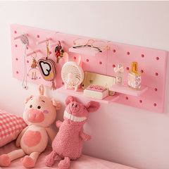 Wall-Mounted DIY Hole Board Rack Holder Home Hole Board Shelf Room Decor Hole Plate Organizer Holder Toy Blind Box Storage Board